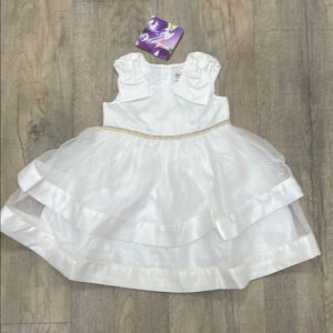 Blueberi Boulevard White Layered Dress